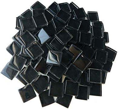 Mozaik pločice su Kvadrati Crna kristalna stakleni Mozaik pločice za diy Opsežan okvir za slike DIY Podmetače
