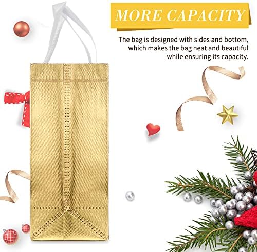 30 Kom. Poklon vrećica Glossy Reusable, Elegantna torba za žene Djevojka je Mladenka na Dan Rođenja Božić 12,6 x x x x x 11 x x x x x 4,7 inča (Zlato)