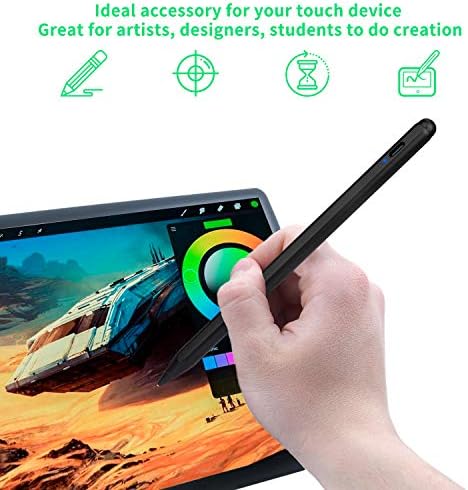 Olovka V60 ThinQ, E-pero s aktivnim olovka,Kompatibilan sa V60 ThinQ, Kapacitivni digitalna olovka, Pogodan za crtanje i bilješki, Olovke s punjivom baterijom Type-C, Crna