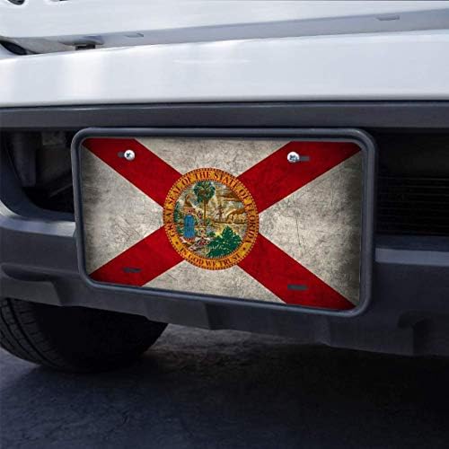Registarske pločice WONDERTIFY Zastava Florida,Državni Grb SAD-u,običaj,Amblem Države Sunshine,Ukrasni Prednji