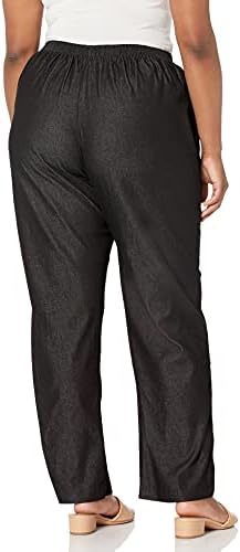 Ženske hlače Alfred Даннер Plus Size iz crne Джинсового materijala Srednje Veličine