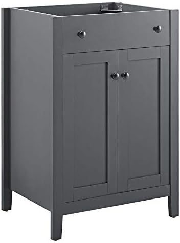 Modway EEI-3875-GRY Nantucket 24 Toaletni stol za kupaonicu sive boje (Umivaonik nije uključena), 24 cm