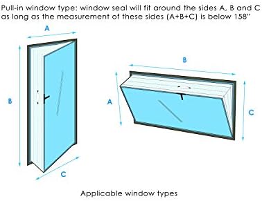 Brtva prozor za blok ac – Brtva prozor Za prijenosni klima uređaja – Sealer ac s patent – zatvarač i ljepljive zip-Najbolji način za Brtvljenje Створчатое prozor maksimalne dužine 158 cm