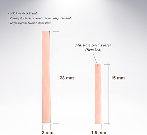 PAVOI 14K Zlatne Naušnice-roze od srebra | Zlatne naušnice za žene