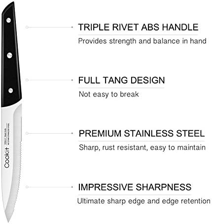 Nož Za Odrezak, Set Noževa za Odrezak Cookit 8шт Set Noževa za Odrezak Od Nehrđajućeg Čelika Nazubljeni Nož