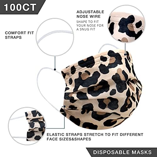 100 Kom za Jednokratnu upotrebu Maski za lice - dvo-boja 3-slojni prozračna Zaštitne maske, Udoban zaštitni