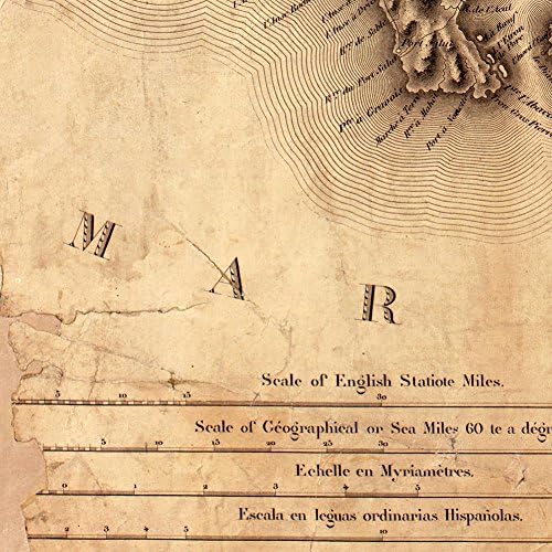 Kartice Antigua - Grand-Мапа de la Isla de Santo Domingo (Haiti i Dominikanska Republika) Oko 1858 - Dimenzije