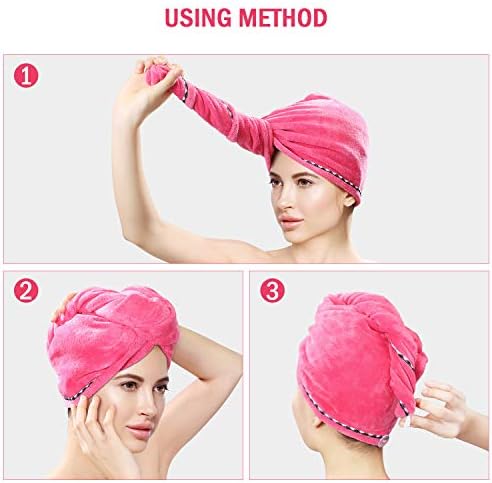 4 Pakiranje Ručnika za sušenje kose, Pakovanje za glavu za žene, Быстросохнущая super apsorpciju kapa za tuširanje