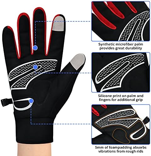 Souke Sportske zimske biciklističke rukavice za muškarce i žene s toplinskom zaslon osjetljiv na dodir, biciklističke