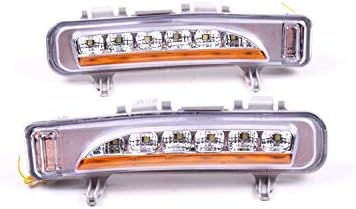 Gosccess Bijela/Amber Hill LED Dnevna Svjetla Kompatibilnost S 11-14 Ford Edge maglenka Sklop 6 Bijelih Perli