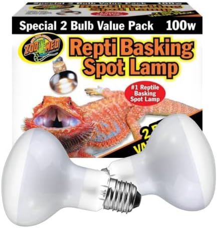 Povećani Point af lampa za kupanje Reptila [Trošak 2 pakiranje 100 W] - Uključuje priloženi priručnik DBDPet