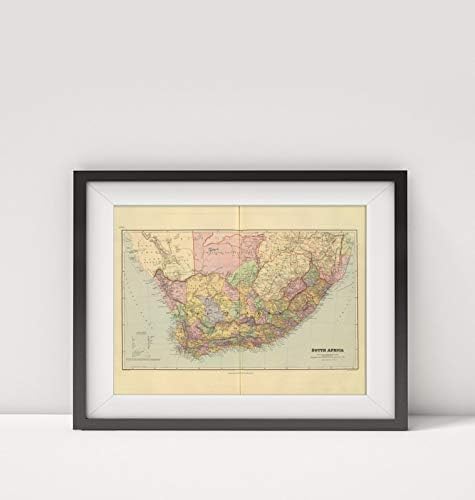 1901 Kartica Bocvana|Južna Afrika|Afrika, Južna|Naziv: Južna Afrika. Serija London atlase. Станфор