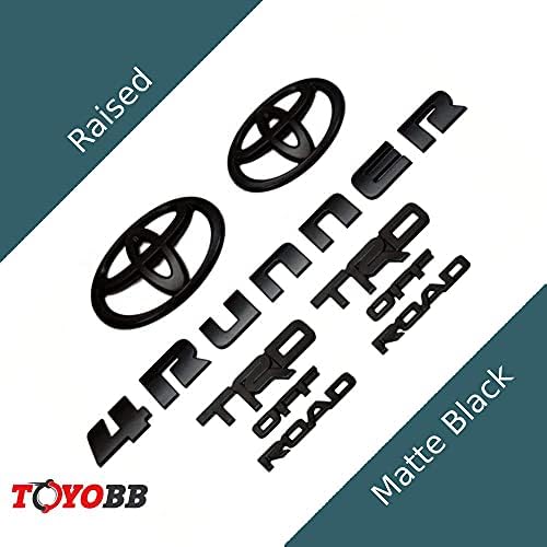 Navlaka amblem TOYOBB Blackout Kompatibilan sa Toyota 4RUNNER 2014-2020, pogodan za suv V6 Limited SR5 TRD 4x4,