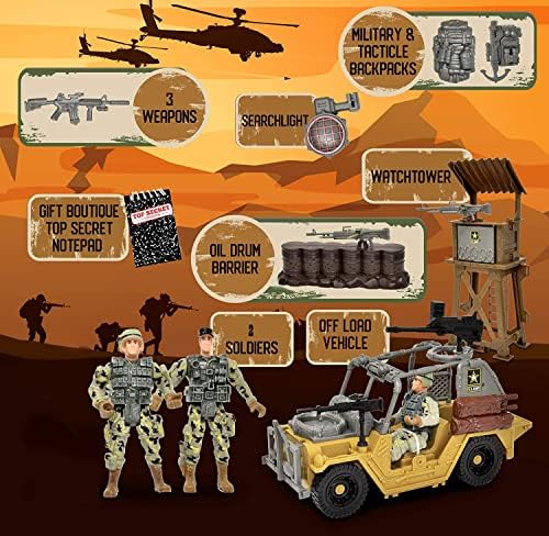 Skup vojnih igračaka AMERIČKE Vojske s Figuricama Vojnika Vojne Akcije Stroja na Sat Kula i Pribor za oružje,