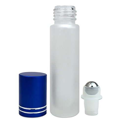Косметиком (Broj: 6 Boca, PLAVA boja) Stakleni roll u bočici od 10 ml ~ 1/3 oz s Metalnim poklopcem, Kuglice