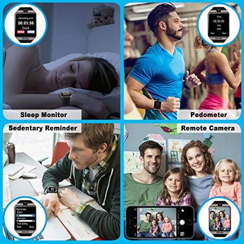 Pametni satovi Burxoe za Android telefona Pametnih satova za muškarce, Žene pametne satove s kamerom Bluetooth