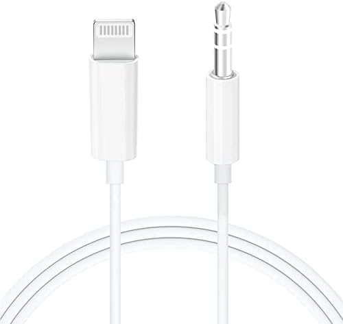 Kabel Aux za iPhone, IsKey 3,5 mm Aux Kabel za automobil je Kompatibilan sa iPhone 13 12 11 XS XR X 8 7 6 iPad iPod za auto Osnovna stereo zvučnika, Slušalica, Slušalice, Podrška za sve verzije iOS - 3,3 ft (bijela)