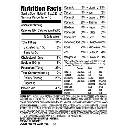 Сливочно-čokoladni koktel SlimFast Advanced Nutrition, 11 unca (pakiranje od 15 komada, od svega 165 grama)