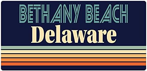 Bethany Beach, Delaware, 2,5 x 1,25 cm, Vinil naljepnica naljepnica Retro-dizajn