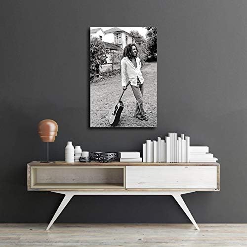 Slikarstvo Moderne Plakat Bob Marley Crno-bijele Slike na Platnu Art print Dnevni boravak Veliki Zidni Art Dekor Xirokey (20x30,01-Bez okvira)