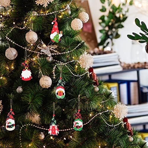 8 Kom. Patuljak Ukrase za Božićno Drvce, Viseće Božićne Ukrase za božićno Drvce, Razne Drvene Božićne Figurice Nakit, Odmor Zurke Proizvode za uređenje Doma