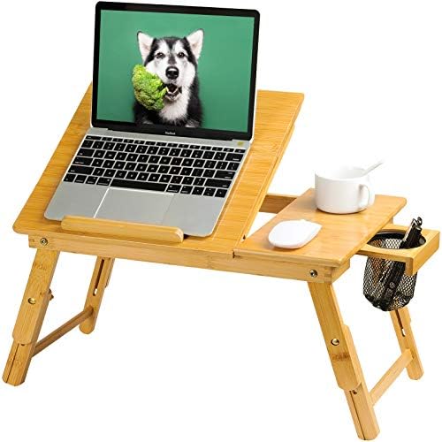 Pisaći stol HUANUO na koljenima - može se smjestiti do 15,6 Inčni Stol Za Laptop, Sklopivi Stol Za Doručak s