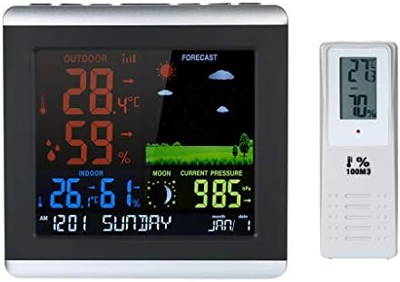 MKOJU Digitalni Termometar Hygrometer Bežični Meteorološka stanica, LCD zaslon u Boji Prognoza Vremena Sat