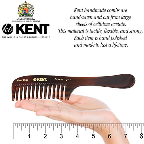 Češalj za распутывания kose Kent 21T velike veličine 8 inča sa širokim zubima za Guste kovrčavu Valovite kose.