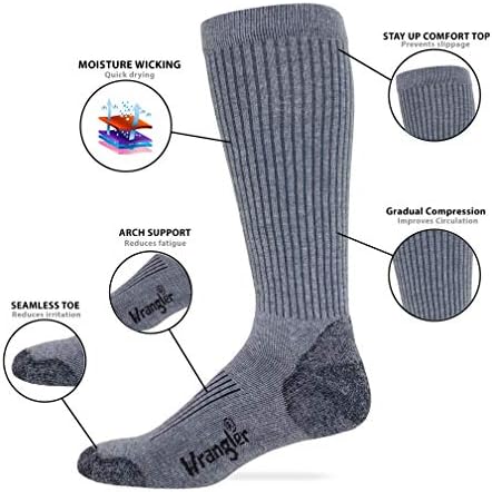 Wrangler Gospodo Ultra-Suhe Kompresije Bešavne Čarape s Najvišim Vrhom Za Pancerice 3 Para