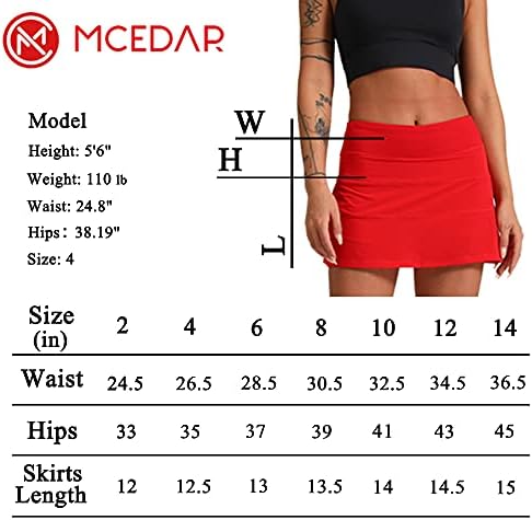 MCEDAR Sportske Tenis kratke hlače za golf Suknje za žene džep Treninga Trčanje Sportske Nabrane suknje Svakodnevne