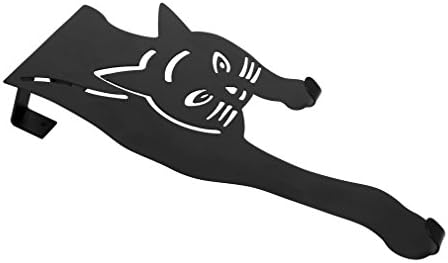 Kuke vješalica za Evelots Kitty Cat - [Set 2] 9,84 x 6 x 1,75 cm, Crna, Metalna Vješalica iznad vrata, Ušteda