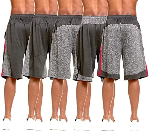 Sportske kratke hlače za muškarce - 5 komada muških brzo sušenje Košarkaške kratke Sportske hlače za trening, Teretana