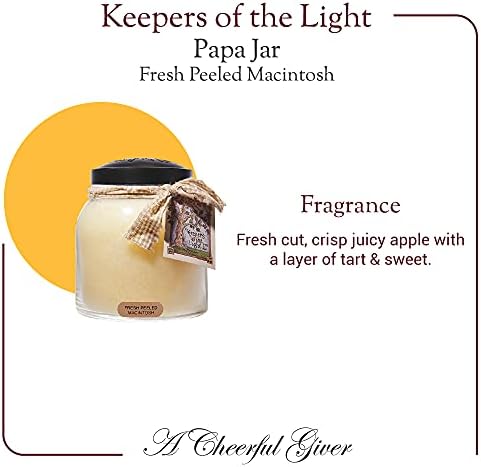 Veseo Poklon - Svježe Oguljene Macintosh Tata Okusom Staklena svijeća za konzerve (34 unce) s poklopcem i miris