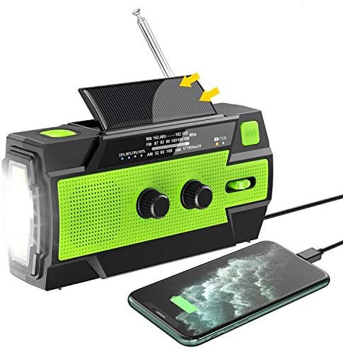 Hitna ručna radio, Najnoviji prijenosni AM/FM/NOAA Vremenski radio Flagicon 2020 s punjačem za mobilni telefon,