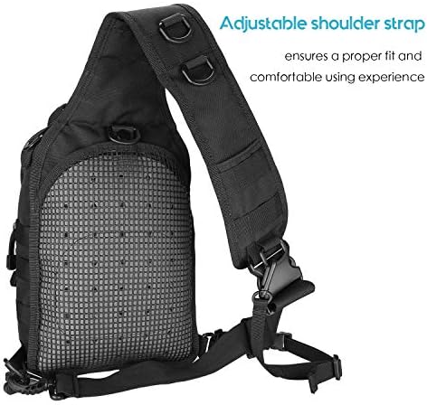 Taktička torba-sling ProCase s кобурой za pištolj, Vojni ruksak na remenu Rover za sportove na otvorenom, Ruksak za lov, planinarenje i kampiranje-Crna