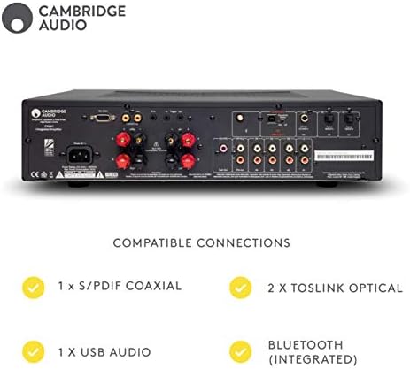 Dvokanalni стереоусилитель Cambridge Audio CXA81 sa Bluetooth i ugrađenim DAC-80 W Po kanalu (Luni-siva)