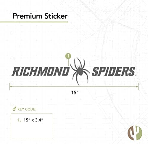 Sveučilište u Richmondu Pauci Naziv Logo Vinil Naljepnica za Laptop Boca s Vodom Auto Album Za Albume (15-inčni