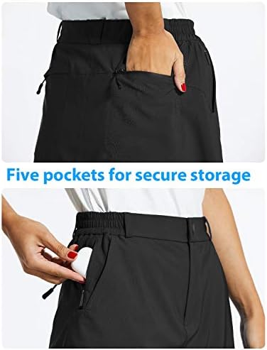 БАЛЕАФ Ženske Kratke hlače za golf 5 džepova s patentnim zatvaračem 18 UPF 50+ Pješačkih Suknja Быстросохнущие