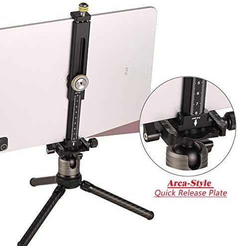 Aluminijski Držač za iPad za montažu na stativ, Univerzalna Stezaljka za tablet da biste Telefon, Nosač za adapter