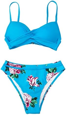 CUPSHE Ženski bikini set sa žice od lišća i tie, kupaći kostim s lukom na leđima i niska struka
