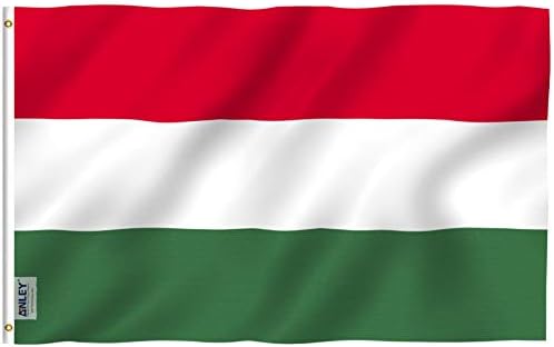 Zastava Mađarske Anley Fly Breeze 3x5 Metara - Svijetle boje i zaštita od izbljeđivanja - Platnu naslova i dvostruki firmware - Mađarske zastave od poliestera латунными rukavima 3 X 5 METARA