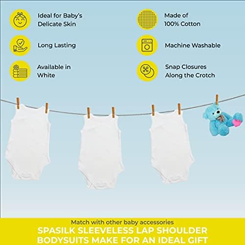 Body od Spasio-svile Uniseks Za novorođenčad od Pamuka Bez rukava s otvorenim ramenima (Set od 3 komada)