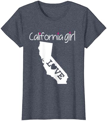 T-Shirt Kalifornijske Djevojke, Volim Domaću Majicu Kaliforniji, Slatku Majicu Kali