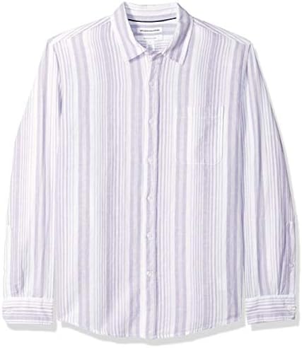 Uobičajena muška košulja Essentials s dugim rukavima od lanenog pamuk