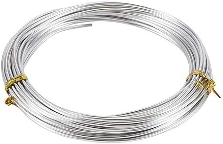 Fashewelry 32,8 Ft 18 Калибровочная Aluminijska žica Srebrna savitljiva metalna žica za izradu nakita od perli