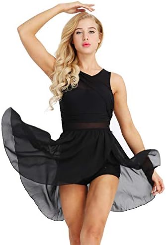 Lirski donje plesni haljina ACSUSS Iluzija V-izrez u obliku Šifon Asimetrično odijela s suknje Moderne Moderne