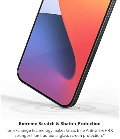 ZAGG Nevidljivo zaštitno staklo Elite anti-glare Plus - Blokira odsjaj od vašeg uređaja - Made for iPhone 12