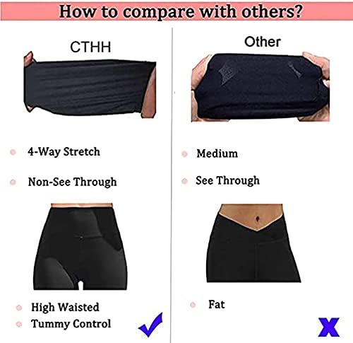 CTHH 2 kom Tajice za žene-Kontrola trbuh s visokim strukom, Trening crne hlače za joge