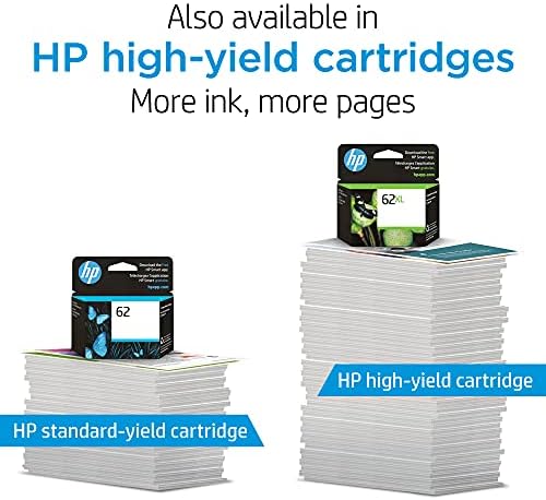 Originalni HP 62 Crna/tri boje tinte (2 pakiranja) | Radi s nizom HP ENVY 5540, 5640, 5660, 7640, serije HP OfficeJet 5740, 8040, serije HP OfficeJet Mobile 200, 250 | Pogodan za instant tinte | N9H64FN
