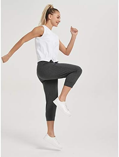 Ženske sportske hlače-capri Stelle, Skraćeno pamuk джоггер za jogging, Zgodan čipke s džepovima